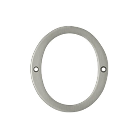 4 in. House Numbers44; Satin Nickel - Solid Brass